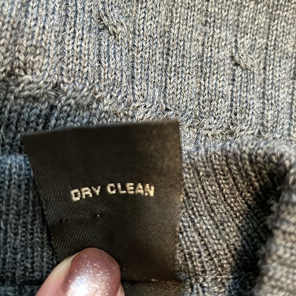 Joseph & Lyman men’s steel gray 100% merino wool crew neck sweater sz XL - Picture 3 of 5